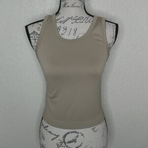 Love Life Essentials Ribbed Tank Top Tan Size S/M